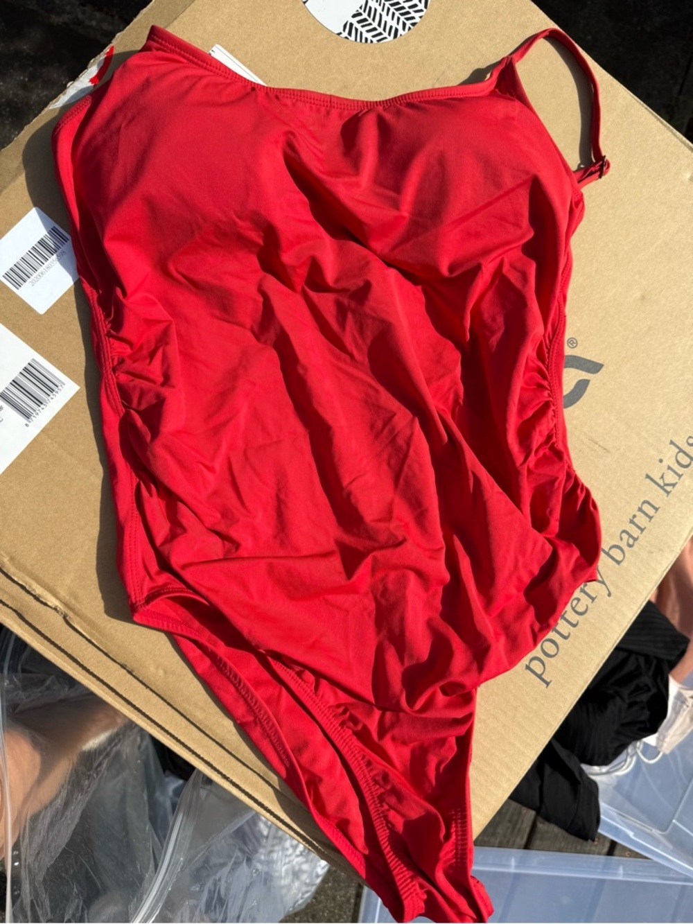 Andie Red maternity One-Piece Swimsuit